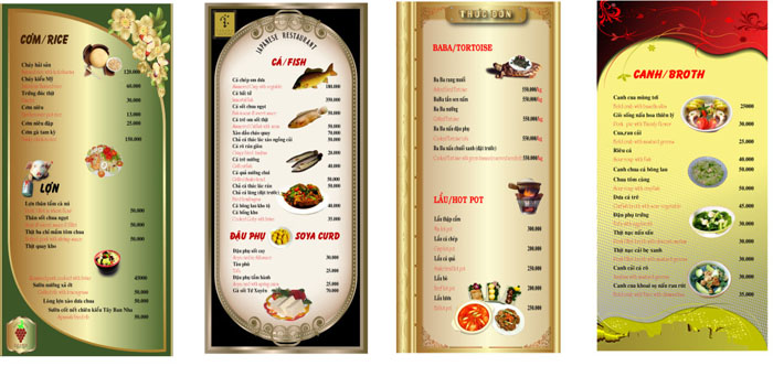 Mẹo chọn giấy in menu thực đơn đẹp giá rẻ